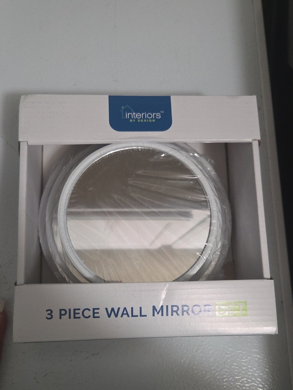 Interiors by Design 3-Piece Round Wall Mirror Set - White
